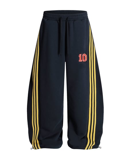 Side Striped Curve Wide Sweat Pants / 2colors