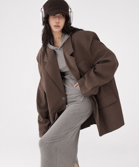 Hoodie Slim-Fit Long Dress  / 2colors