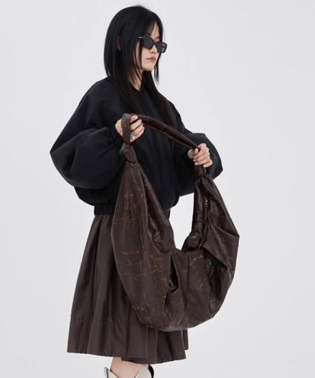 Vintage Oversize Crumpled Shoulder Bag