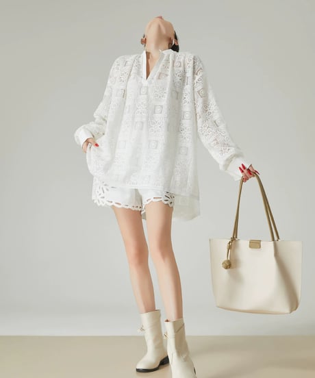 Patchwork Lace Loose Shirt