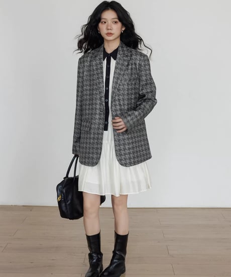 Color-Block Flare Shirt Mini Dress  / 2colors