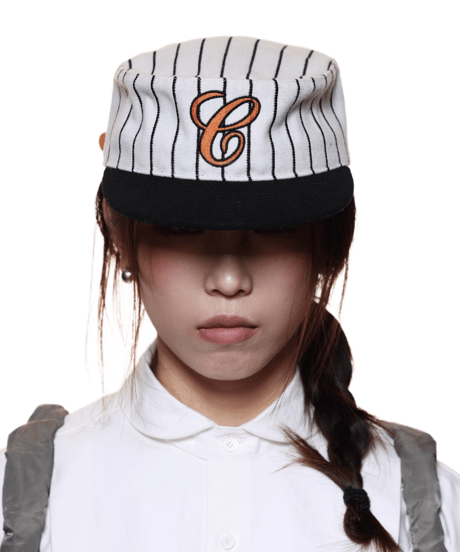 Stripe Wool Blend Baseball Cap