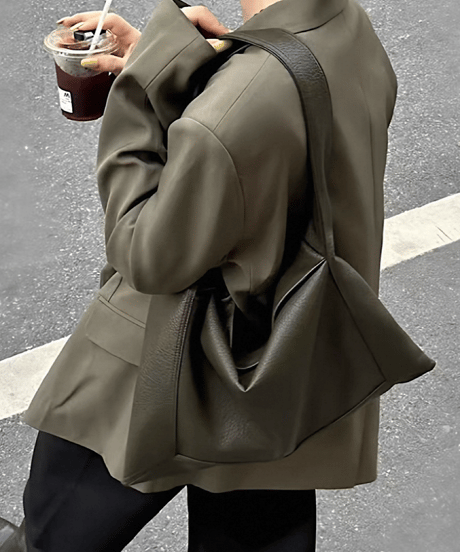 Metallic Soft PU One Handle Shoulder Bag / 5colors