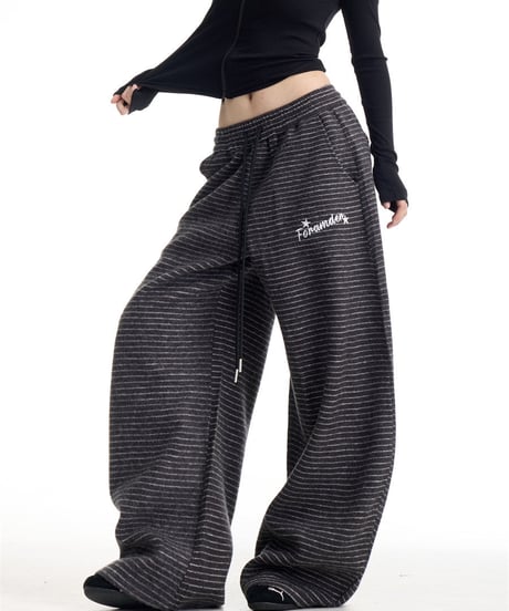 Striped Loose Casual Sweatpants  / 3colors