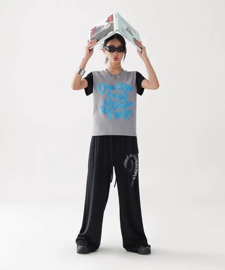 Logo Drape Wide Sweatpants