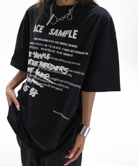 ACE SAMPLE Graphic Oversized Tee / 2colors