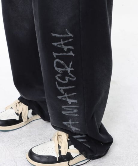 Ultra Wide Baggy Graffiti Logo Sweatpants / 2colors