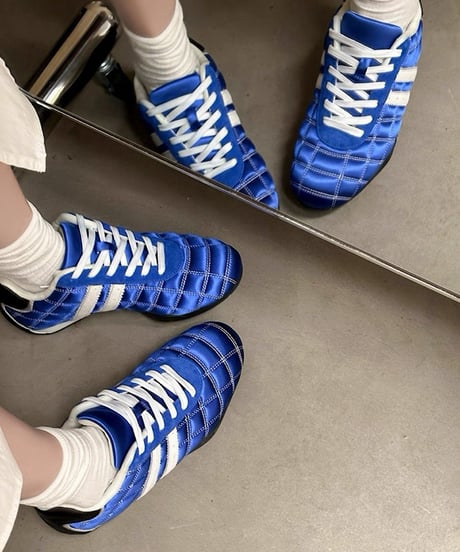 Quilted Low-Cut Lace-Up Sneakers / 4colors