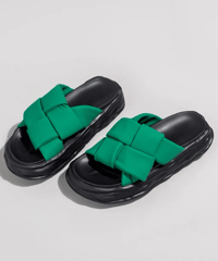 Woven Strap Platform Sandals / 2colors