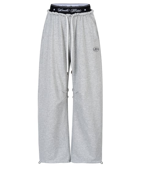 Street Logo Zip Hoodie & Double Waist Sweatpants  / 2colors