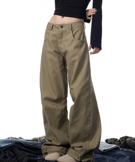 Loose Silhouette Straight Casual Pants