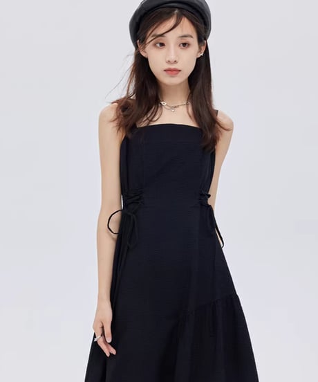 Square Neck Asymmetry Dress