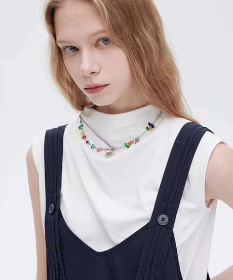 Asymmetric Drape Salopette Dress