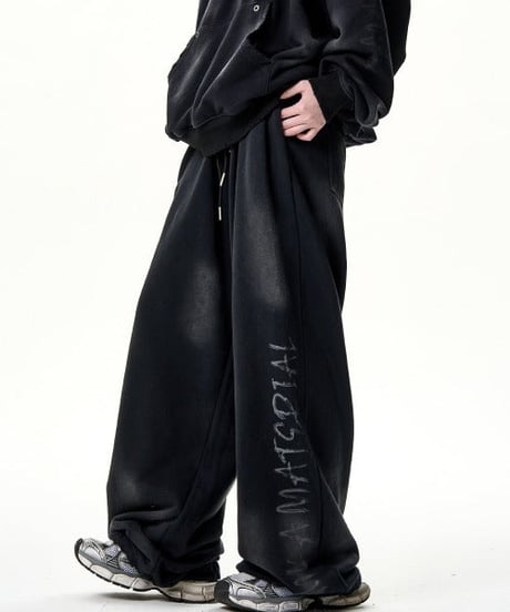 Ultra Wide Baggy Graffiti Logo Sweatpants / 2colors