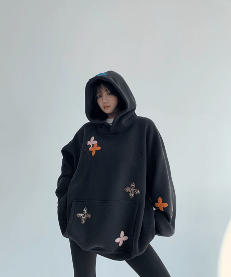 Flower Patch Oversized Pullover Hoodie