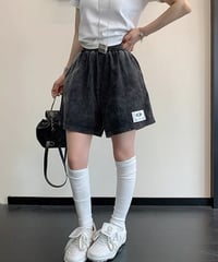 Logo Tag Pigment Short Pants  / 2colors
