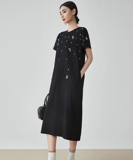 Pearl Bloom Flare T-Shirt Dress