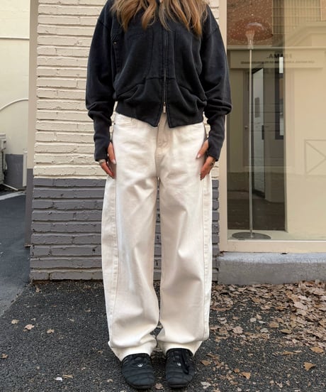 Relaxed Straight Cotton Denim Pants