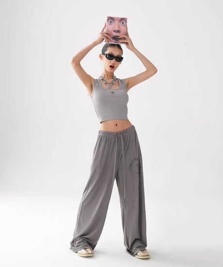 Logo Drape Wide Sweatpants