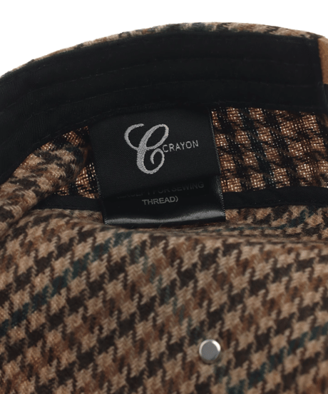 Retro Houndstooth Logo Baseball Cap