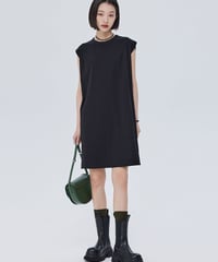 Sleeveless Box Silhouette Cotton Dress