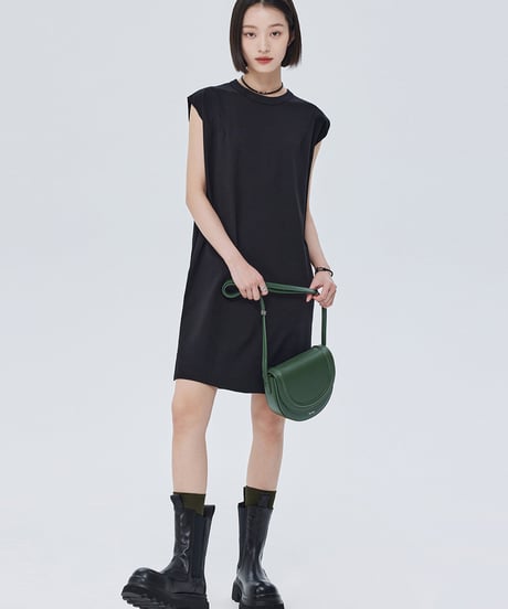 Sleeveless Box Silhouette Cotton Dress
