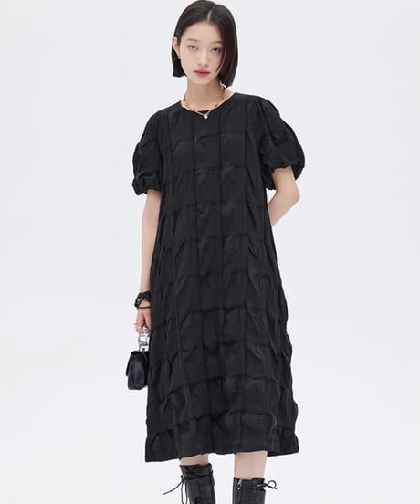 Gathered Frill Long Dress