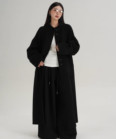Premium Wool Blend Wide-Leg Trouser  / 2colors