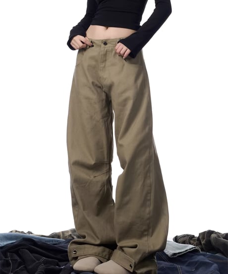 Loose Silhouette Straight Casual Pants