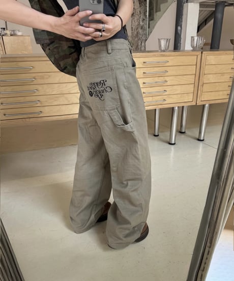 Wide Straight Work Cargo Pants  / 2colors