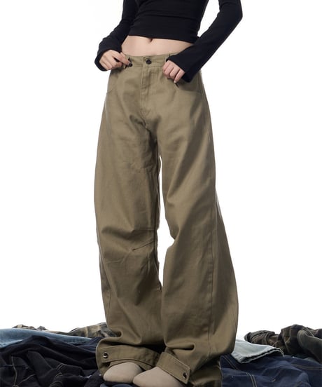 Loose Silhouette Straight Casual Pants