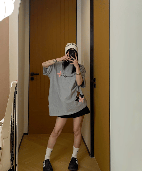 Flower Patch Oversized T-Shirt  / 2colors
