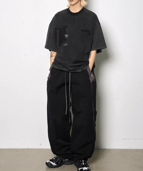 Wide Silhouette Tech Cargo Pants / 2colors