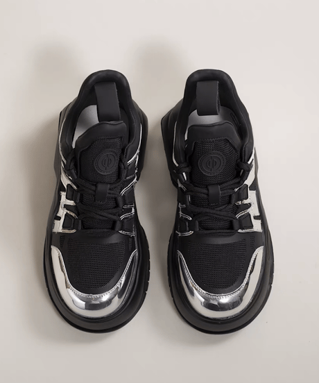 Metallic Platform Chunky Sneakers / 2colors