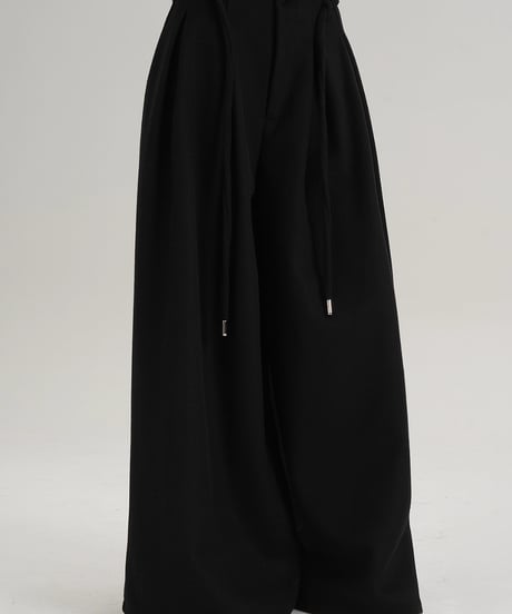 Premium Wool Blend Wide-Leg Trouser  / 2colors
