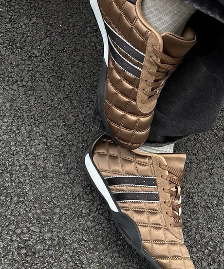 Quilted Low-Cut Lace-Up Sneakers / 4colors