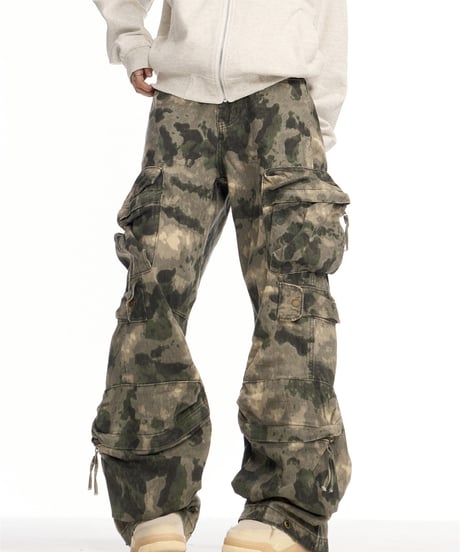 Multi-Pocket Camouflage Pattern Cargo Pants