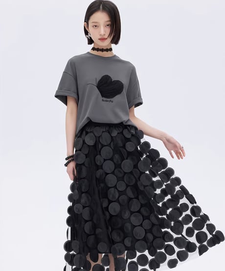 Butterfly Motif Embroidery Oversized T-shirt