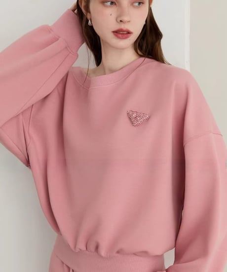 One Shoulder Sweatshirt & Mini Skirt  / 2colors