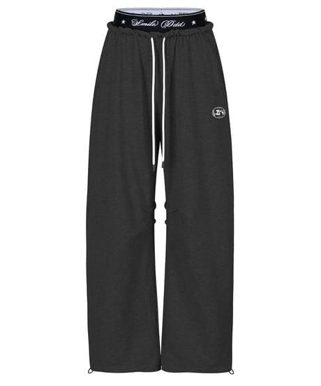 Street Logo Zip Hoodie & Double Waist Sweatpants  / 2colors