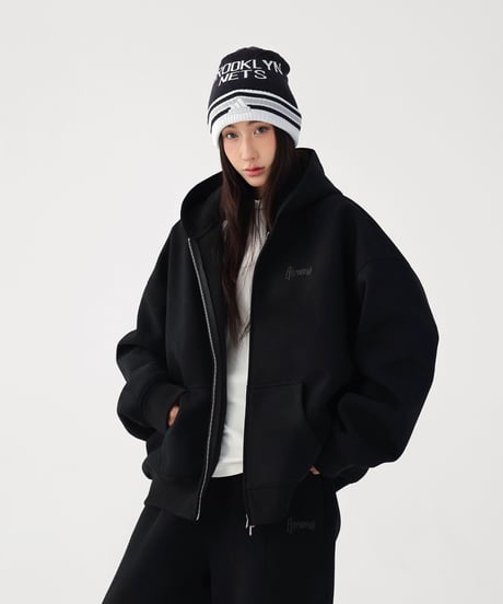 Oversized Zip Hoodie & Wide Sweatpants Setup  / 2colors