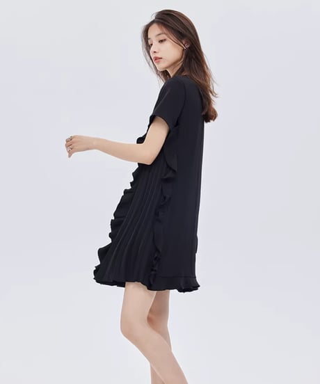 Side Ruffle Frill Mini Dress