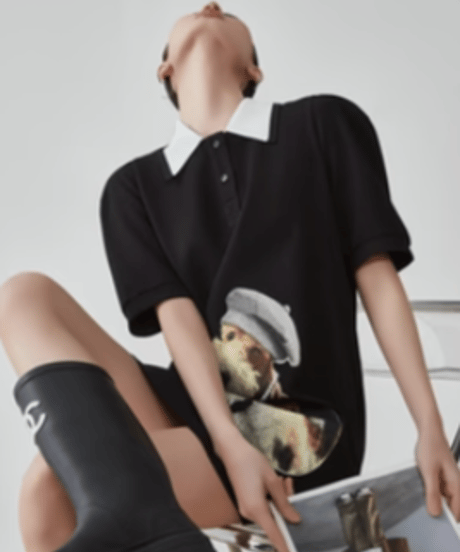 Vintage Dog Graphic Polo Dress