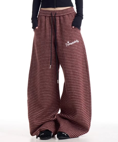 Striped Loose Casual Sweatpants  / 3colors