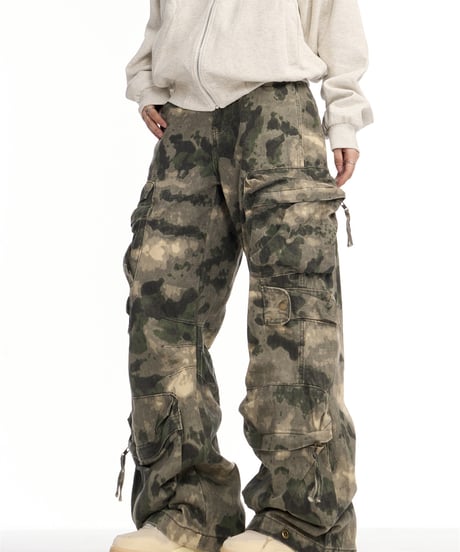 Multi-Pocket Camouflage Pattern Cargo Pants