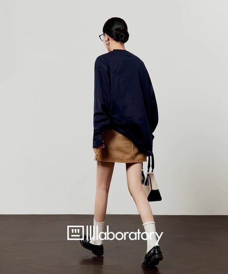 Sun & Moon Graphic Long Sleeve T-Shirt / Vintage Mini Skirt