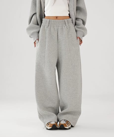Oversized Zip Hoodie & Wide Sweatpants Setup  / 2colors