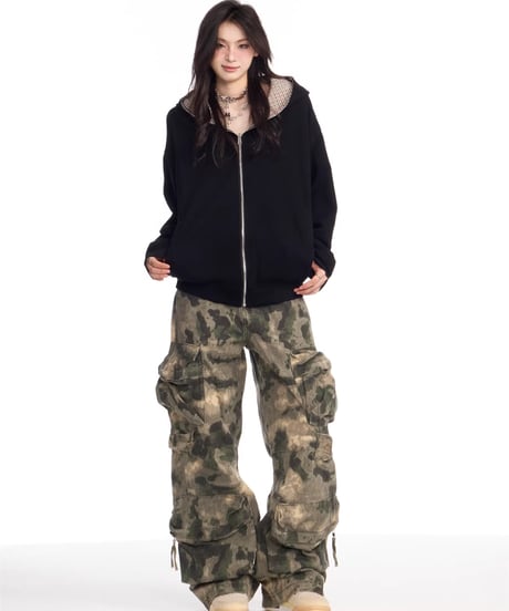 Multi-Pocket Camouflage Pattern Cargo Pants