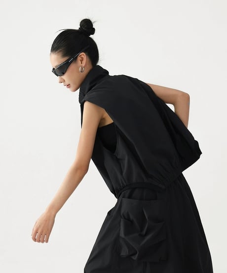 Urban Utility Zip Vest & Cargo Skirt Set / 3colors