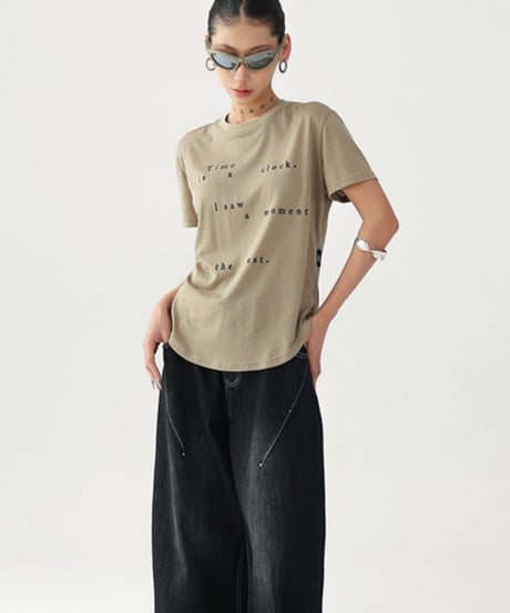 Lettering Relax Fit Tee / 2colors